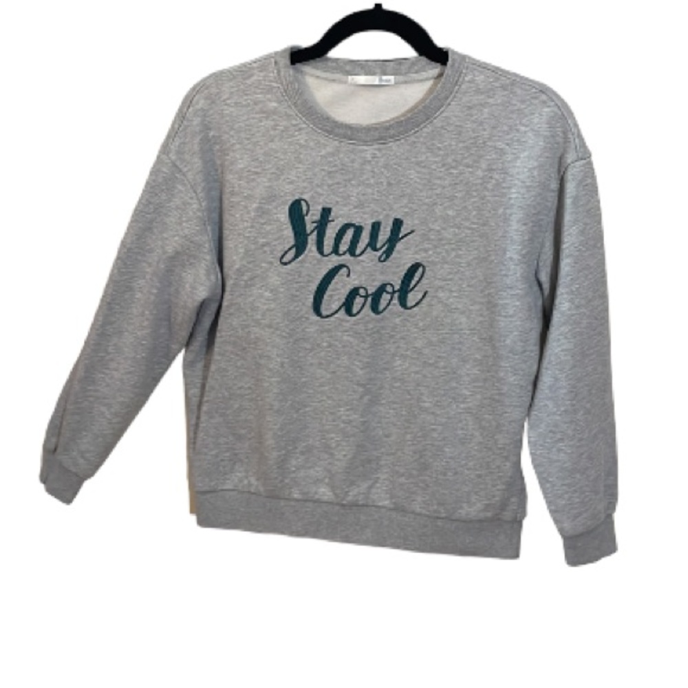 Baleno Grey Crewneck Stay Cool Sweatshirt Size Small